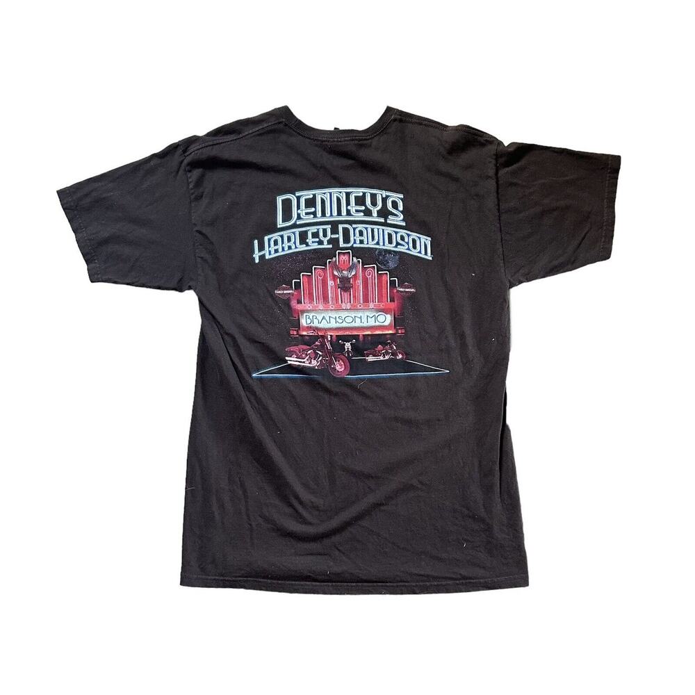 Harley Davidson Denney’s Branson,‎ Missouri T-Shirt Men’s Size Large Brown